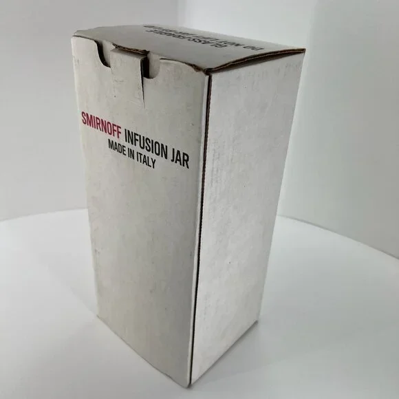 Smirnoff Infusion Jar Made In Italy Green Glass W/ Lid New Boxed - Picture 15 of 16